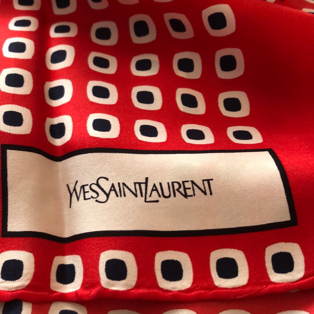 Yves Saint Laurent 1960s VINTAGE 100% silk scarf